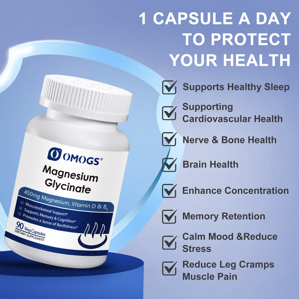 Illustration highlighting bone health support from magnesium glycinate
