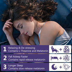 Close-up of OMOGS Melatonin 10mg tablets with strawberry flavor