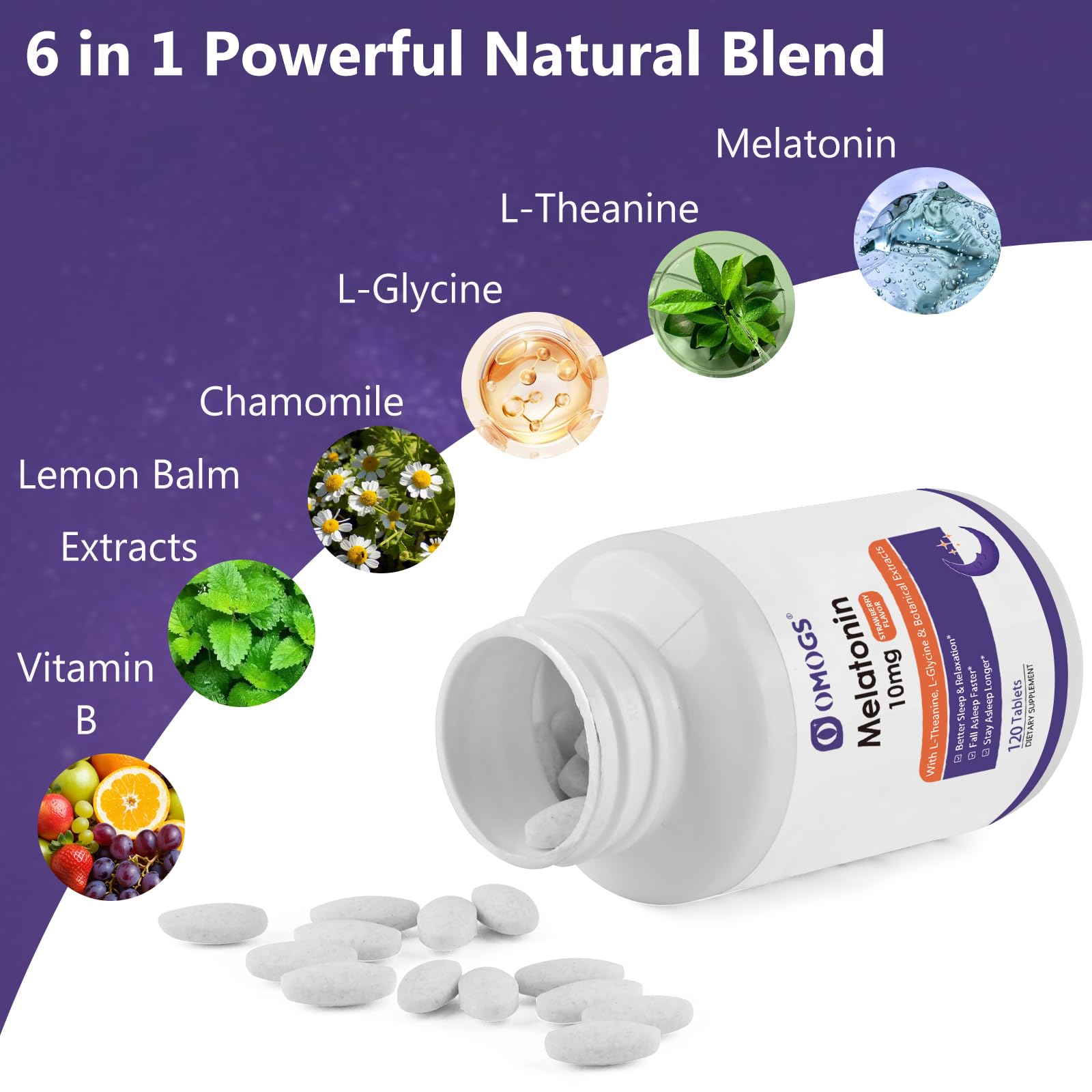 Lifestyle image showing peaceful sleep mood with OMOGS