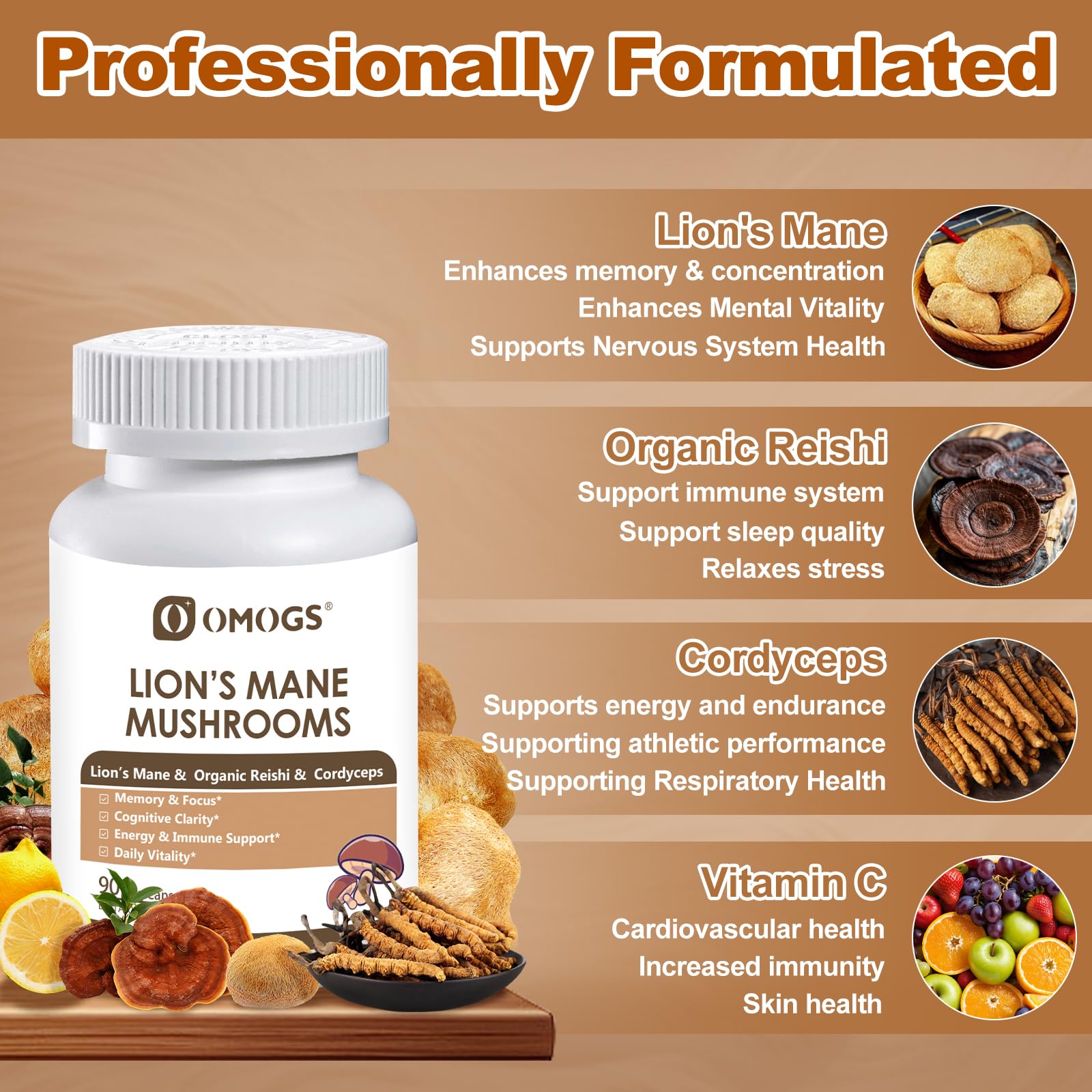 Digestive health benefits of Lion's Mane and mushroom blend