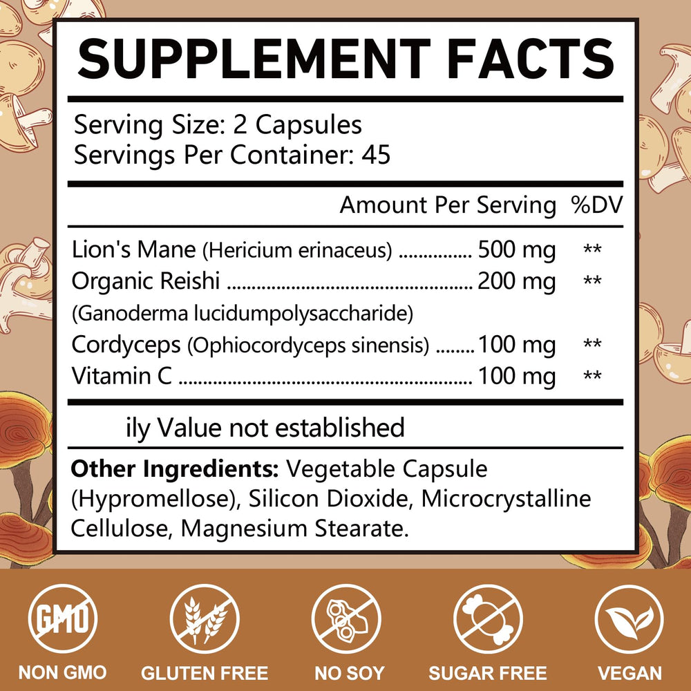 OMOGS Mushroom Complex product packaging
