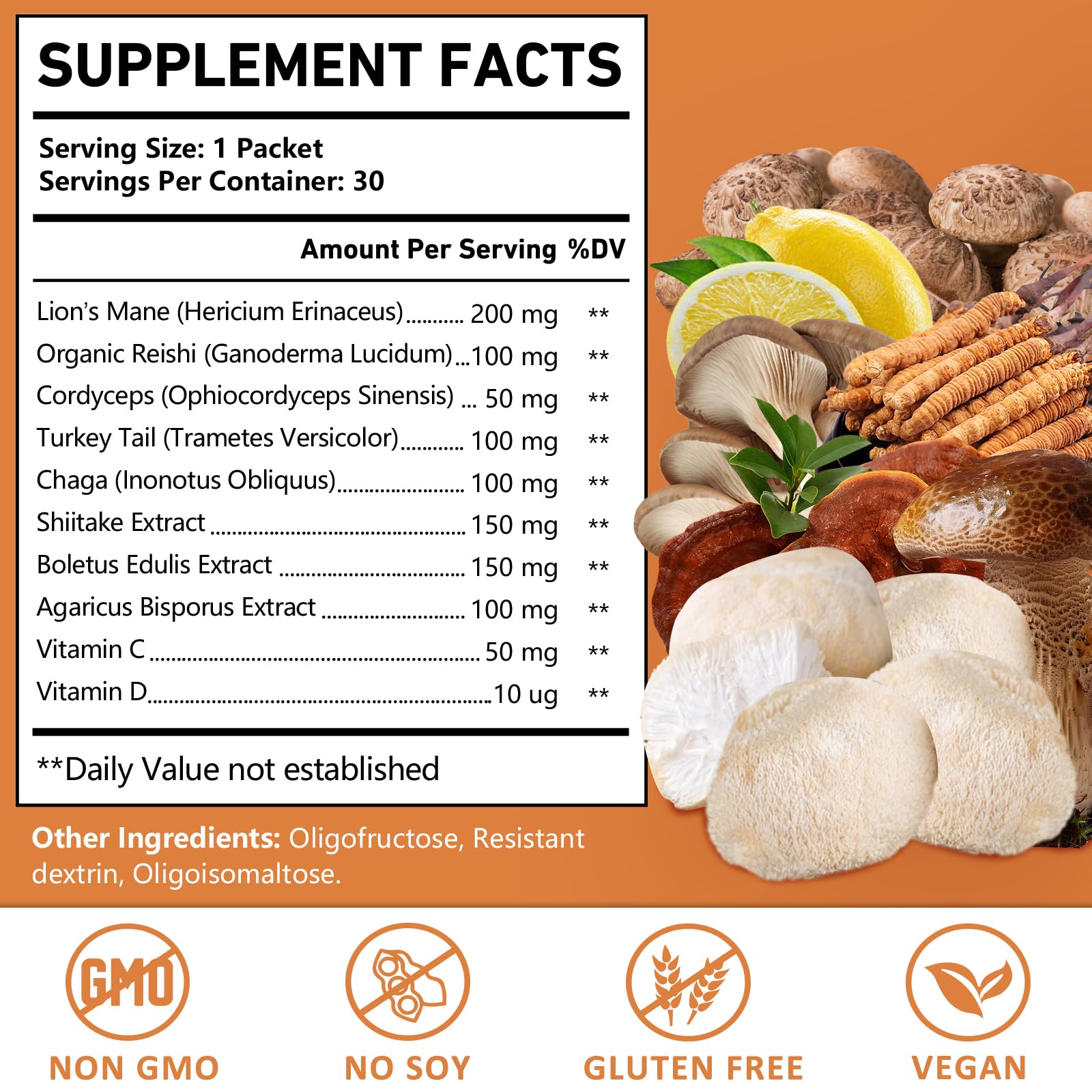 Brain health and focus benefits of OMOGS mushroom complex