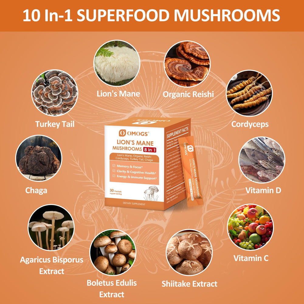 Immune support and digestive health with OMOGS mushroom complex