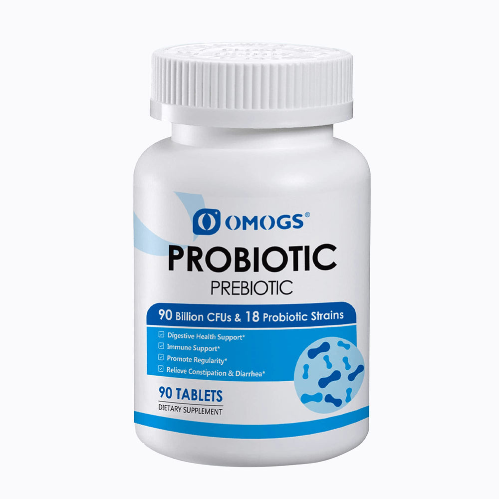 OMOGS Probiotics 90B CFUs with 18 strains and 90 tablets