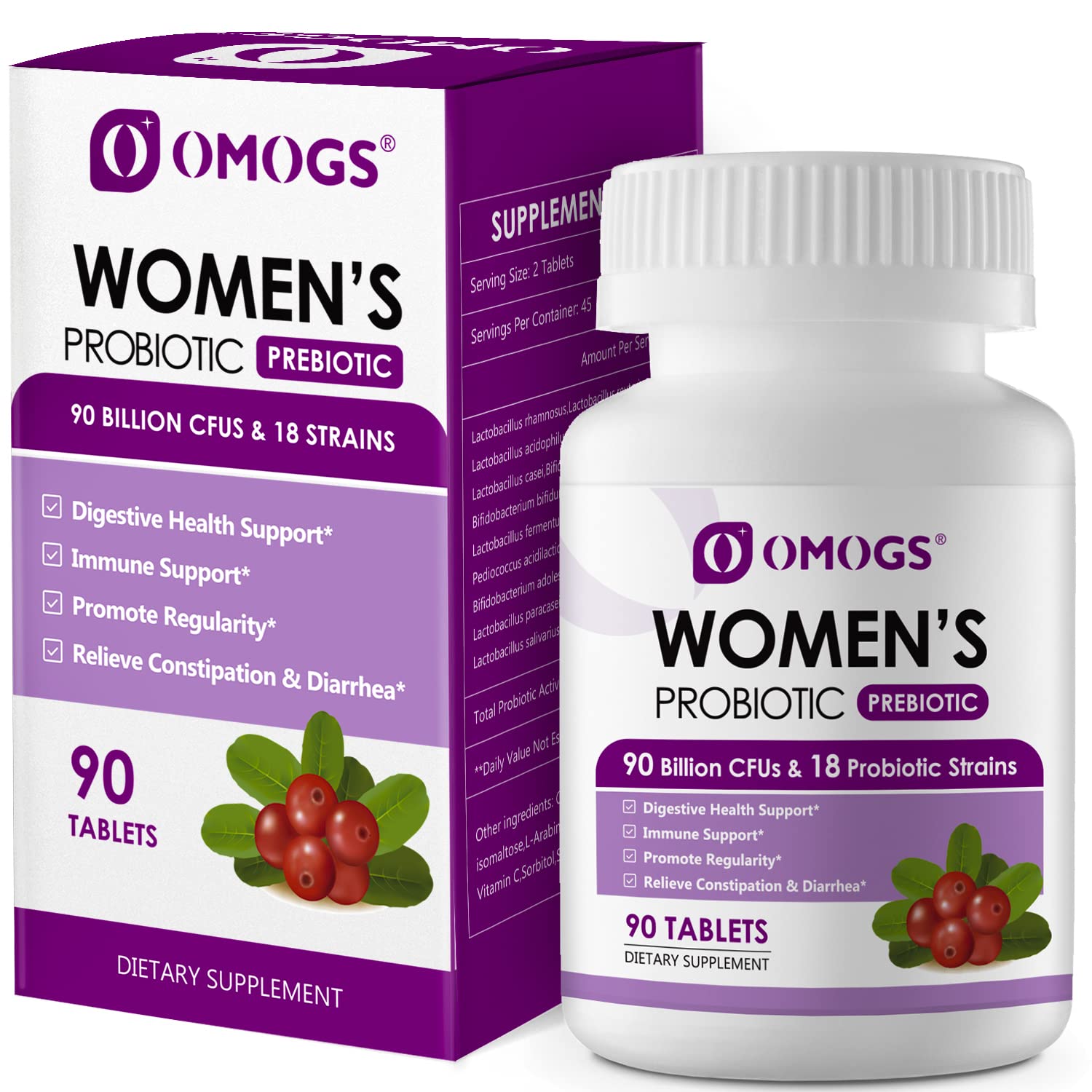 Bottle packaging of OMOGS Women's Probiotic