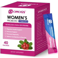 OMOGS Women's Probiotic bottle and 40-pack travel size