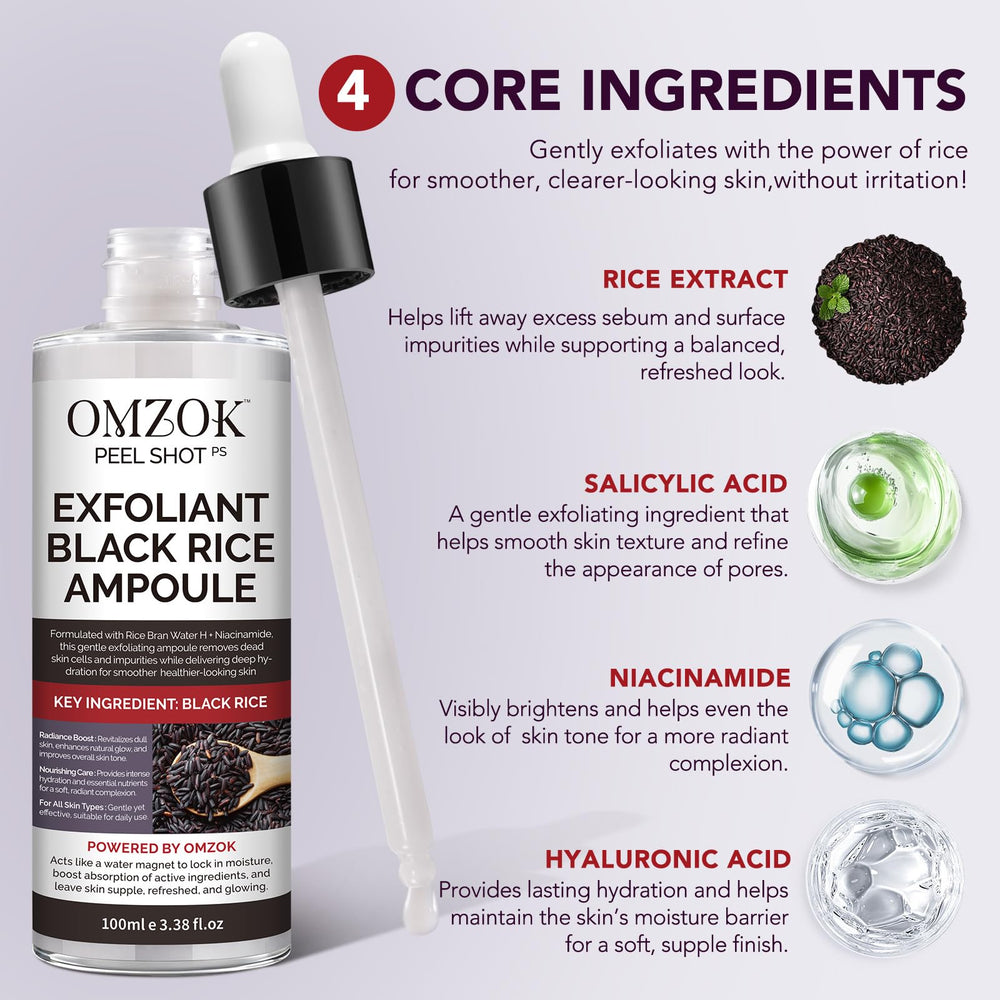 Dropper with OMZOK hyaluronic acid serum for hydration boost