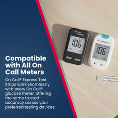 On Call Express strip shown with auto-calibration for simple testing at home.