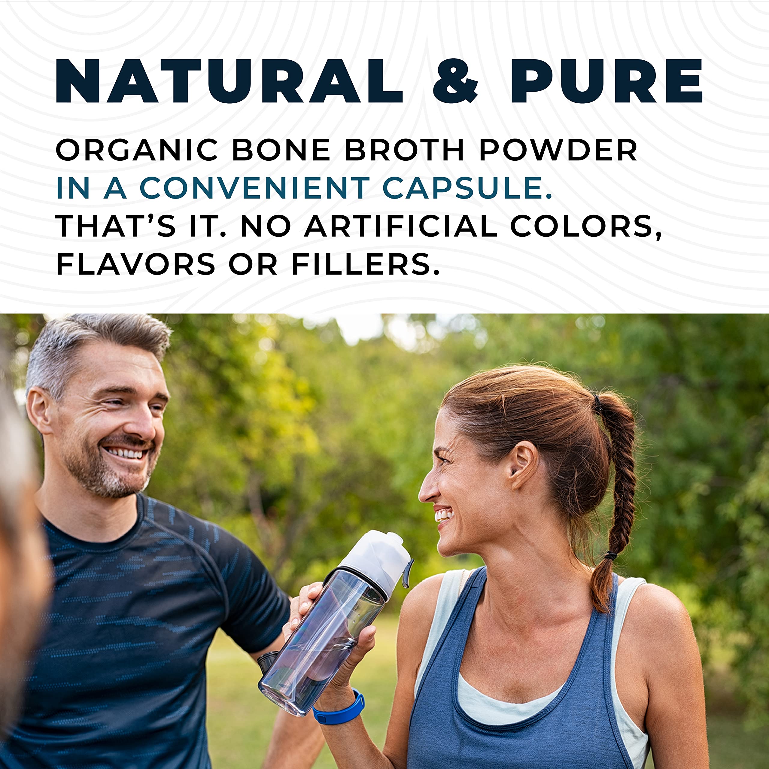 Three capsules with water for on-the-go use