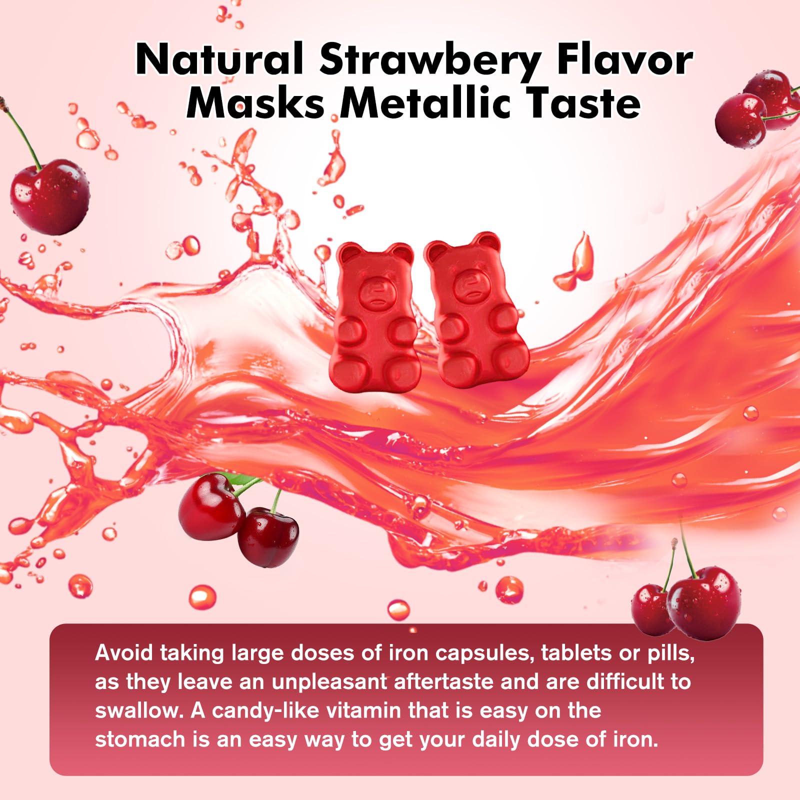 On-the-go iron gummies for daily energy and wellness