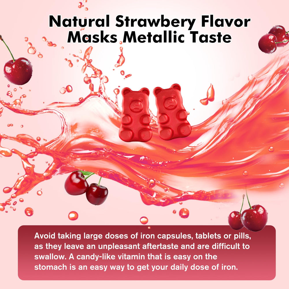 On-the-go iron gummies for daily energy and wellness