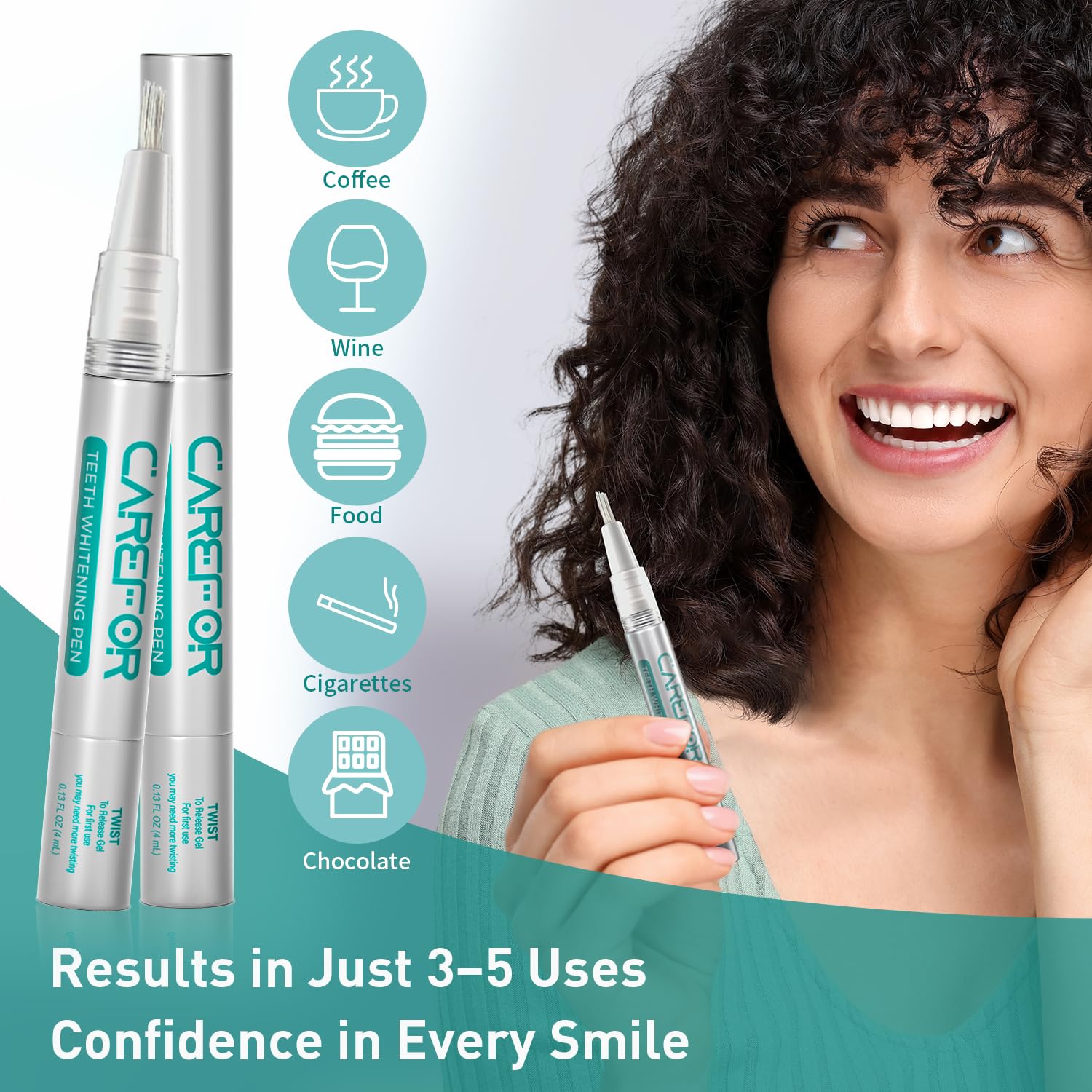 On the go teeth whitening touch up