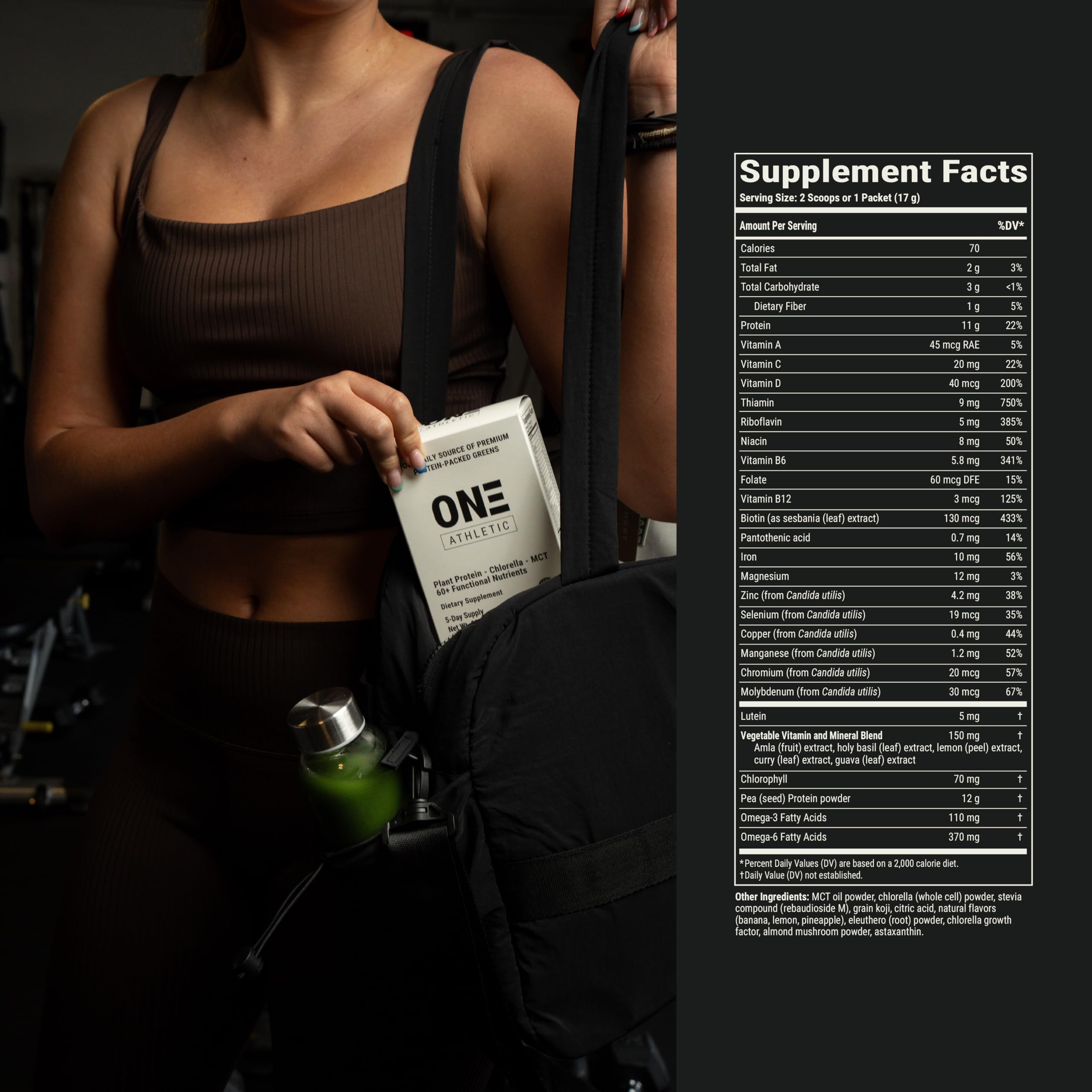 Chlorella ingredient in ON3 greens supplement