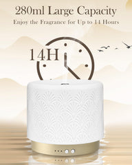 Onaboviva diffuser placed in a cozy bedroom setting
