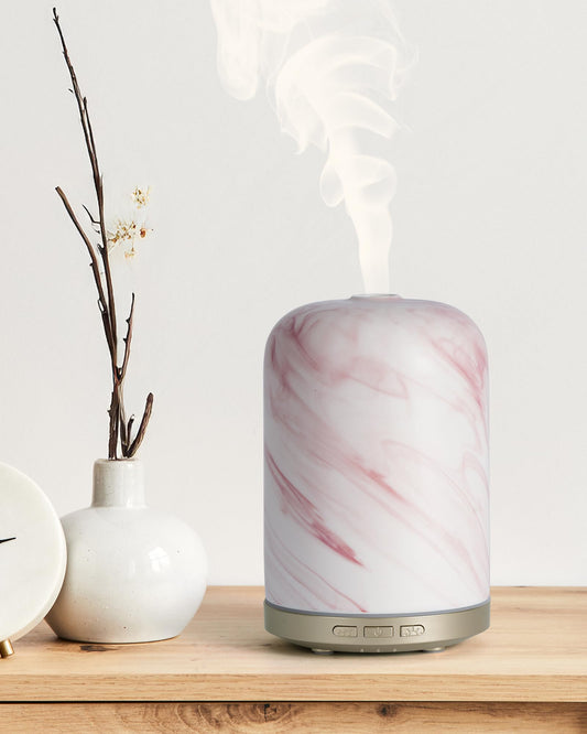 Onaboviva Essential Oil Diffuser front view with soft ambient glow