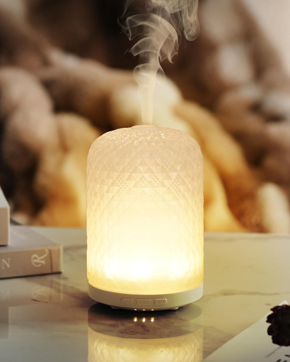 Onaboviva 120ml glass essential oil diffuser with minimalist design