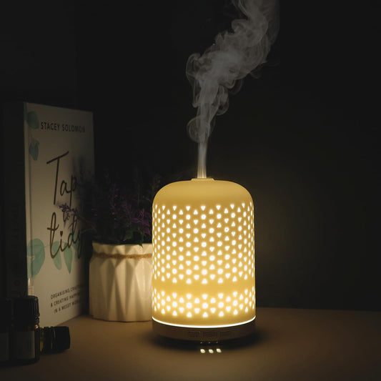 Onaboviva 120ml ceramic essential oil diffuser - front view
