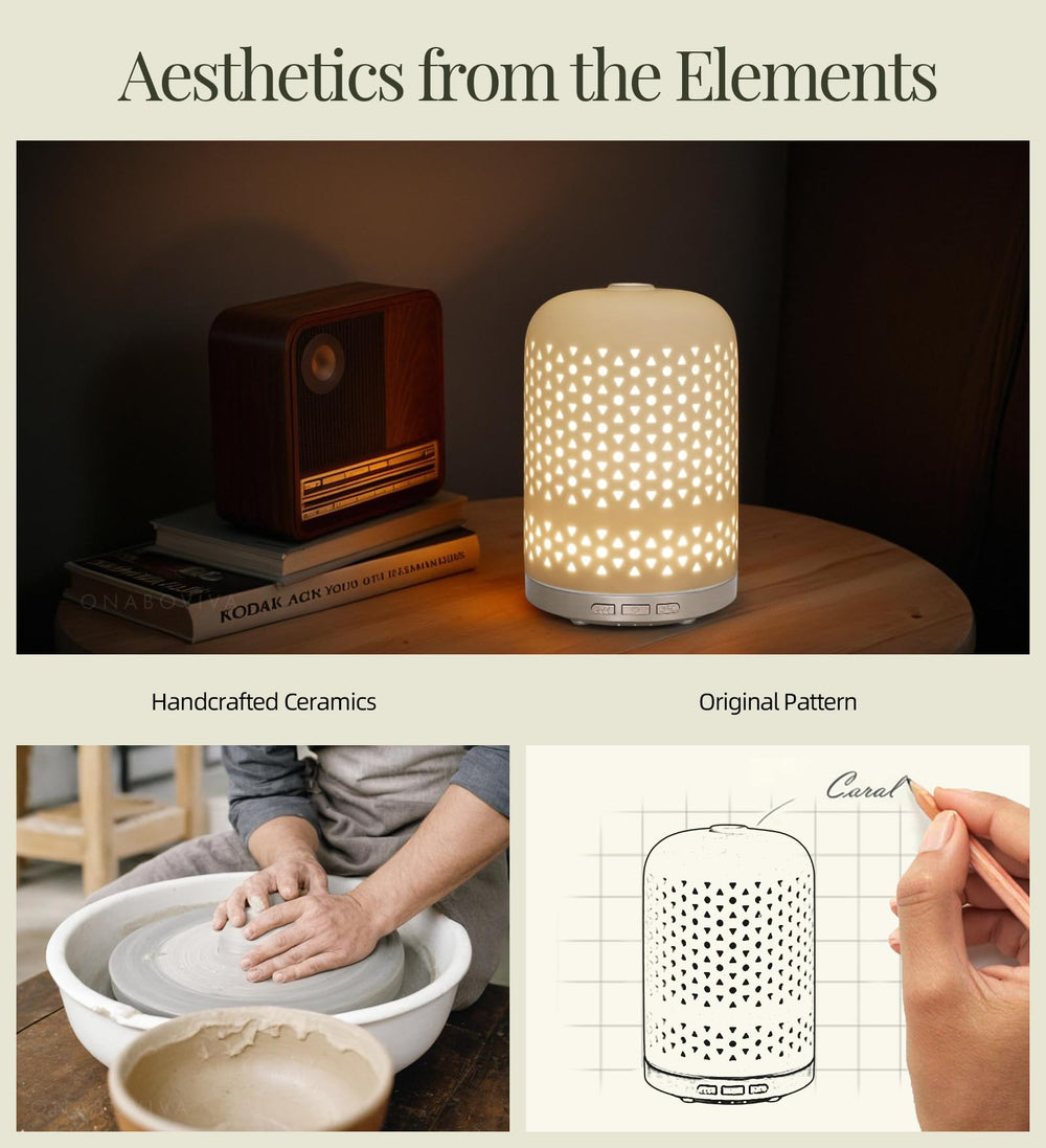 Auto shut-off feature illustration for Onaboviva diffuser