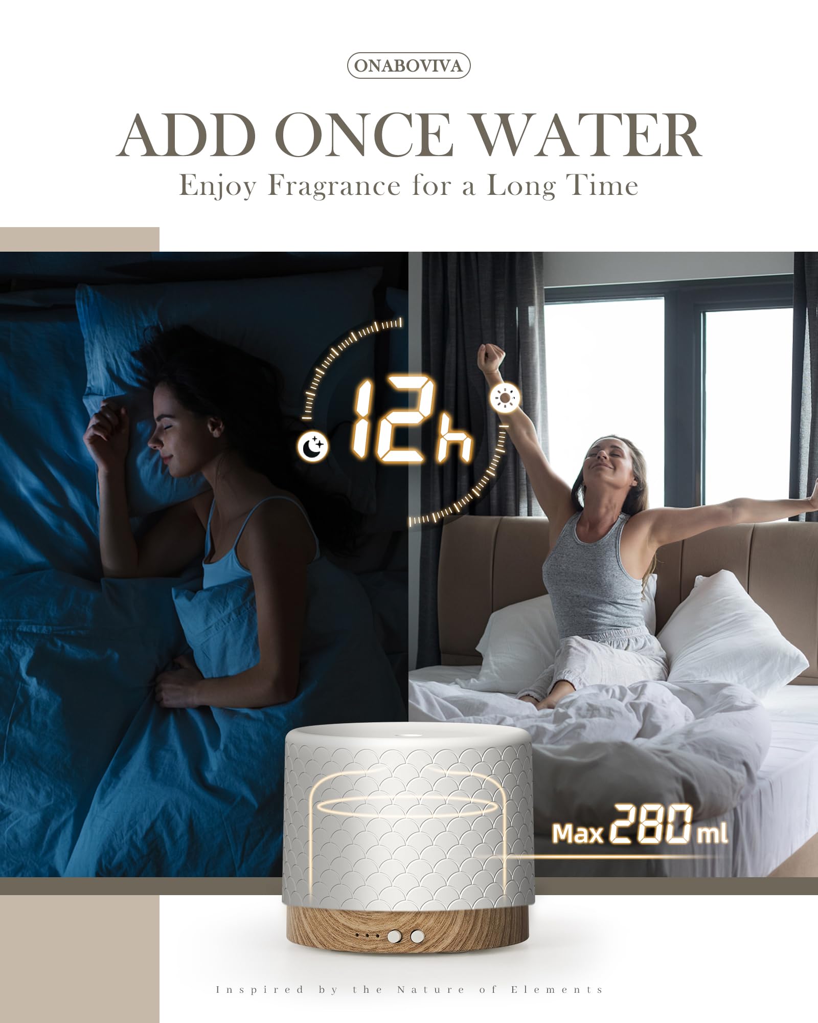 280ml large-capacity diffuser suitable for large rooms
