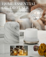 Diffuser placed on a desk in a cozy home office or spa