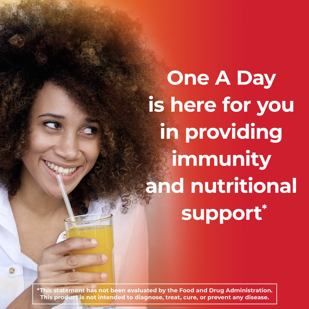 Close-up of the tablets from One A Day Triple Immune Support