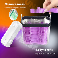 One-button push dispense mechanism for floss picks