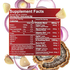 Close-up of Organic Gut Soothing Blend ingredients