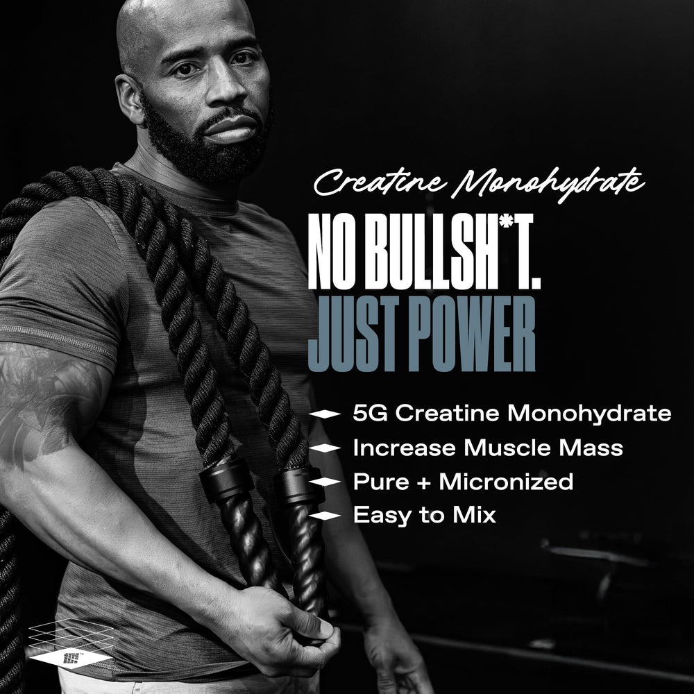 Micronized creatine powder close-up