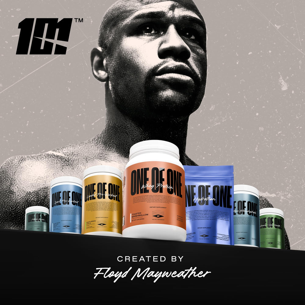 Athlete using ONE OF ONE Greens powder for performance