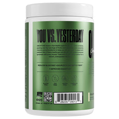 Packaging of ONE OF ONE Greens & Gut Health pineapple tub
