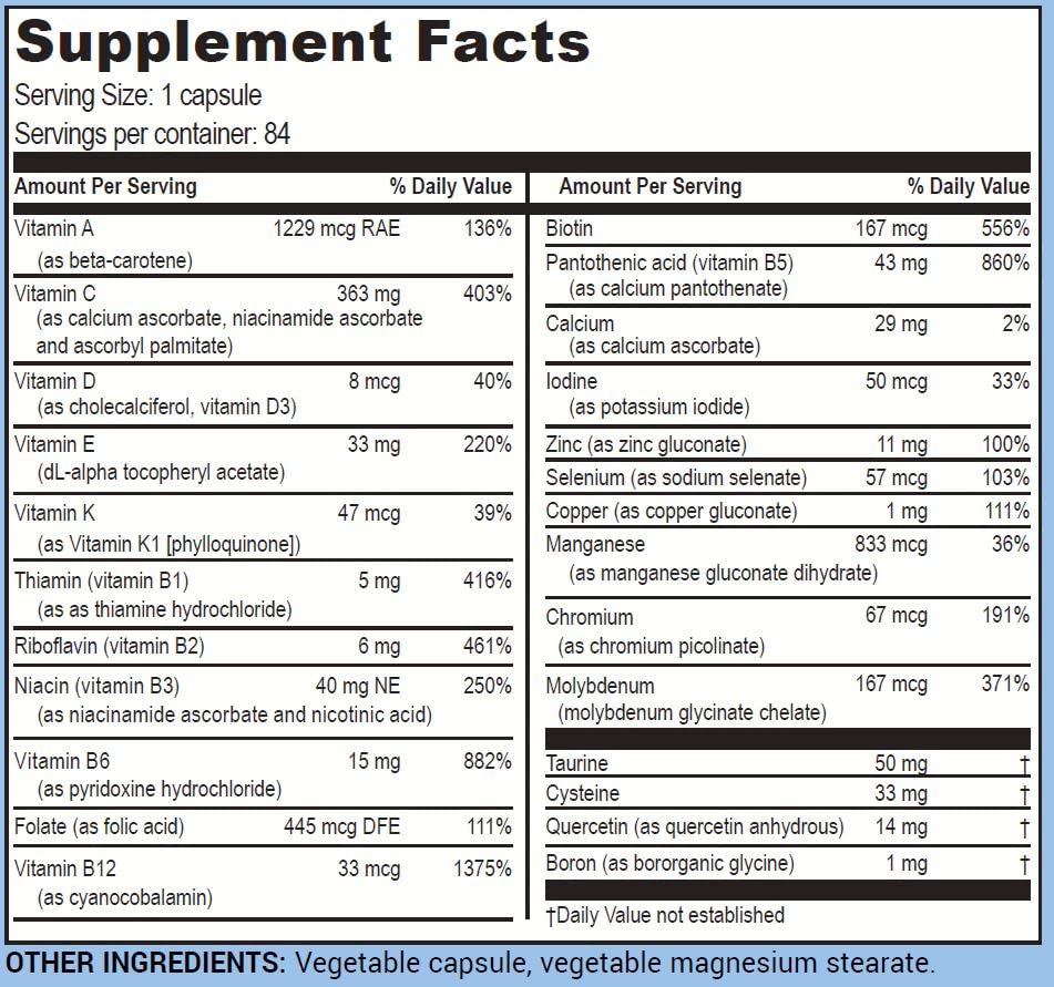 Lifestyle shot showing One-Per-Meal Radical Shield packaging