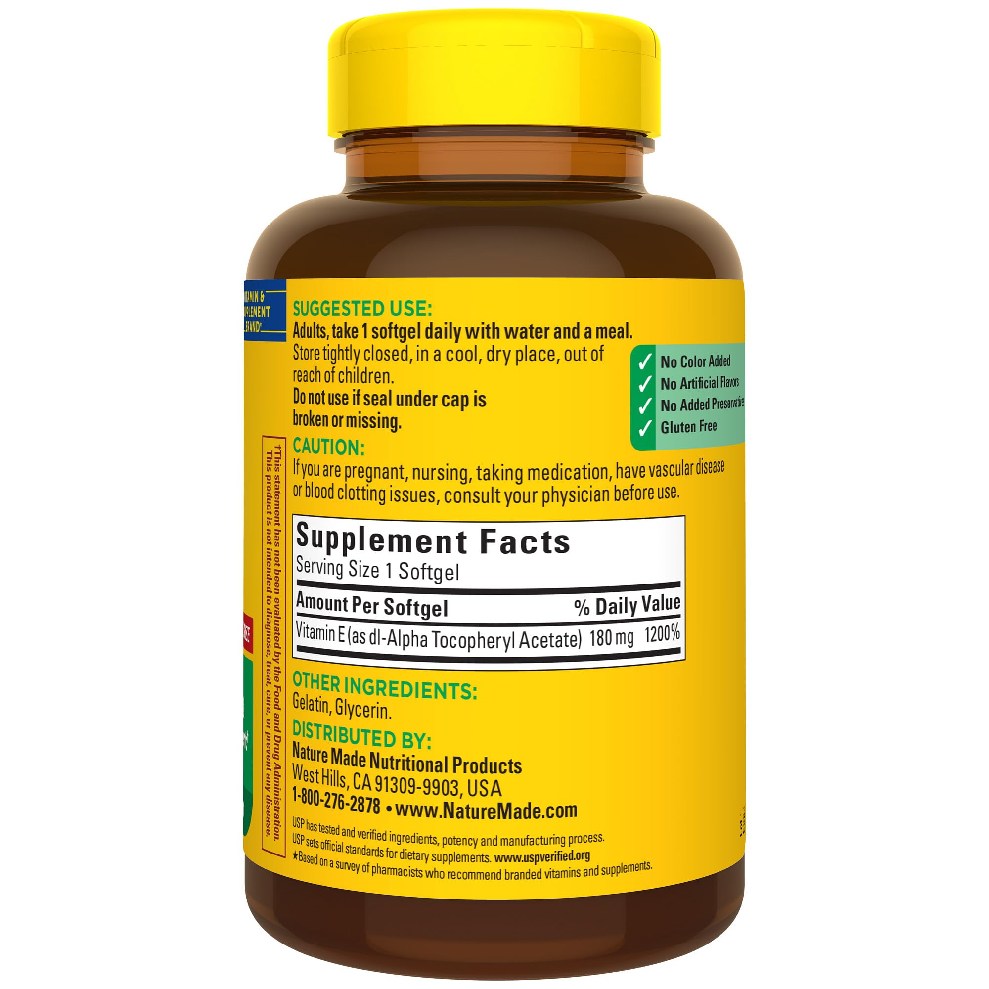 One softgel daily vitamin E dosage instruction