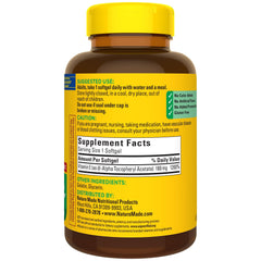One softgel daily vitamin E dosage instruction