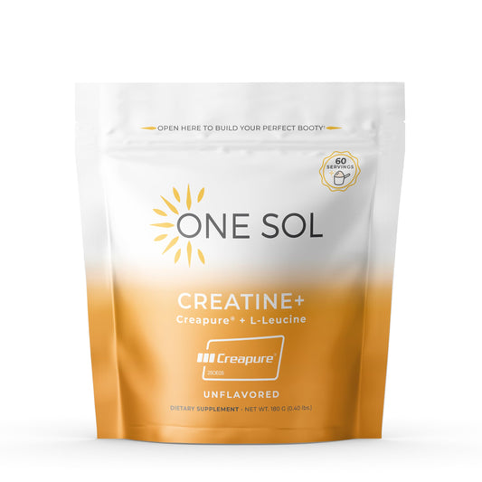 Front view of One Sol Creatine for Women unflavored 60 servings