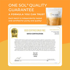 Box and bottle packaging of One Sol Creatine for Women