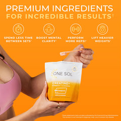 Vegan-friendly One Sol Creatine for Women packaging