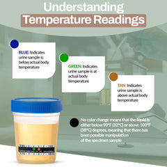 100-count pack of adhesive temperature strips for urine collection