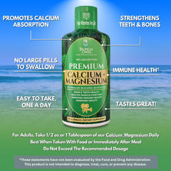 One tablespoon daily serving of liquid calcium magnesium