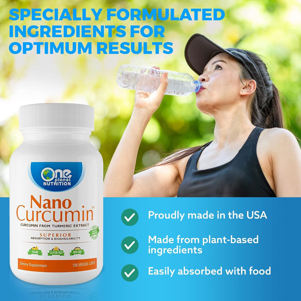 Product packaging with One Planet Nutrition logo and quality badges