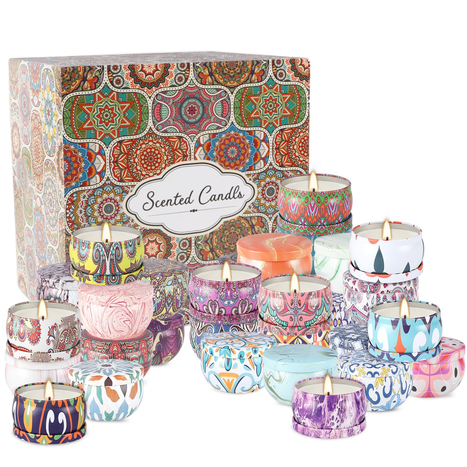 Reusable tin jars for storage after candles are burned