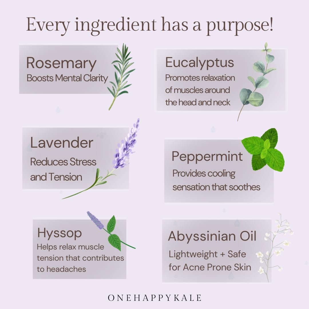 Onehappykale rosemary oil focus showcasing herbal clarity and focus benefits