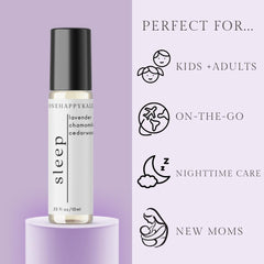 Onehappykale Sleep Roll-On chamomile bottle supports gentle unwinding.