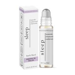 Onehappykale Sleep Roll-On lavender bottle promotes calm bedtime rituals.