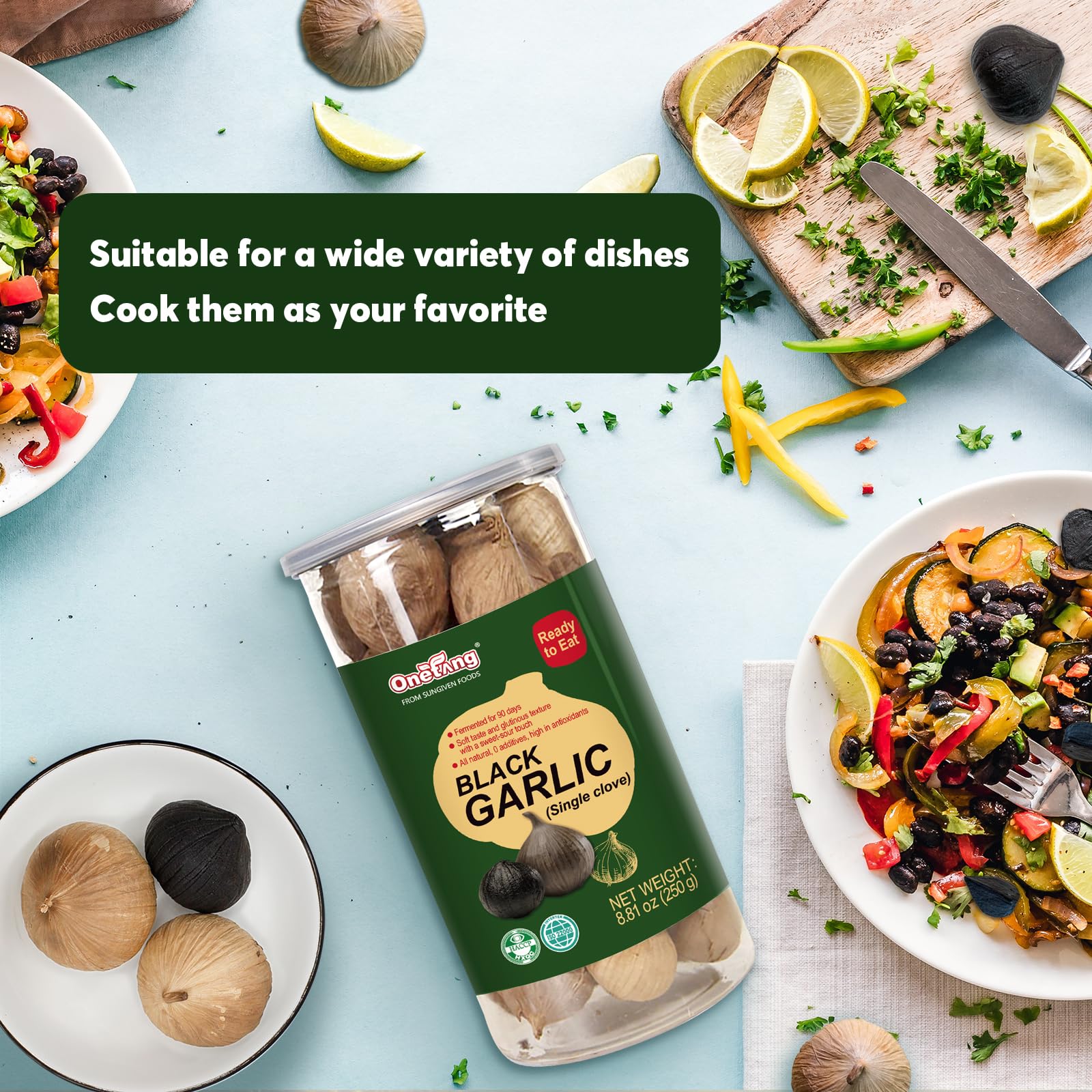 Serving ideas for ONETANG Black Garlic