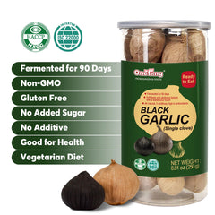 Soft and mushy texture of black garlic