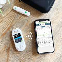 OneTouch Reveal app screen demonstrates data syncing with Verio strips