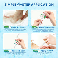 ONIADBA nail-bed-application-swab applied to thick nails for improved appearance.