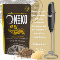 Nutrition facts panel on Oniiko bottle