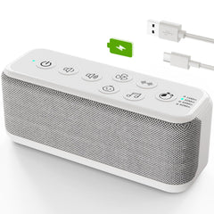 OnLyee white noise machine compact design on a desk for travel use