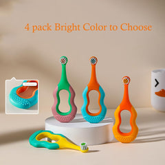 Pack shot of onluckdeer 4-pack baby toothbrush set